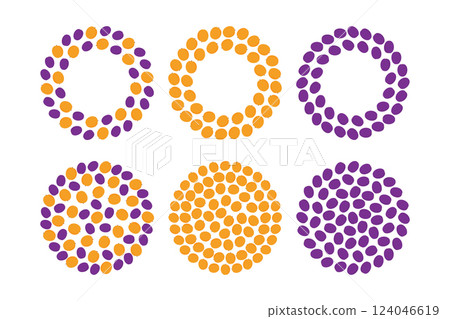 Plums and Apricots Circular Frames and Round Backgrounds Summer Template Copy space Set 6 variations Plums and Apricots Circular Frames and Round Backgrounds Summer Template Copy space Set 6 variations 124046619