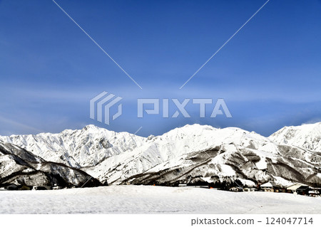 白馬村風景 / 從五龍山到白馬八方尾根滑雪場的景色（長野縣白馬村）[2025 年 3 月] 124047714
