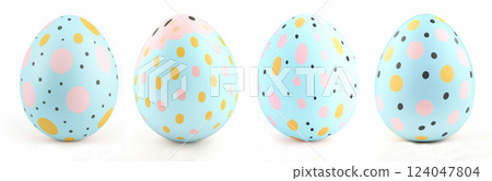 Colorful Easter eggs with playful designs celebrating the festive holiday season Colorful Easter eggs with playful designs celebrating the festive holiday season 124047804