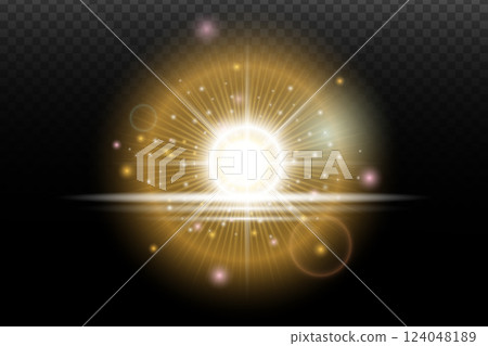 abstract light with lens flare 124048189
