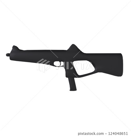 Black gun stock design isolated on white background Black gun stock design isolated on white background 124048651