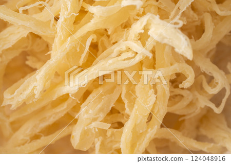 Soft squid on white background Soft squid on white background 124048916