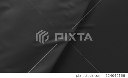 Blank black fabric material folding mockup, depth of field Blank black fabric material folding mockup, depth of field 124049166