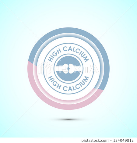 High calcium icon design illustration, High calcium label, logo, sign, symbol, Button design High calcium icon design illustration, High calcium label, logo, sign, symbol, Button design 124049812