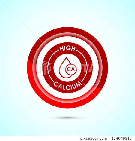 High calcium icon design illustration, High calcium label, logo, sign, symbol, Button design High calcium icon design illustration, High calcium label, logo, sign, symbol, Button design 124049813