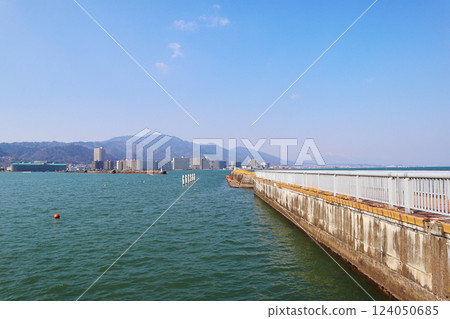 Scenery of Otsu and Lake Biwa 124050685