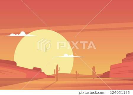 Wild west landscape. outdoor western arizona background 124051155