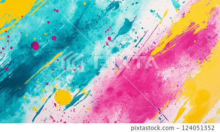 五彩繽紛的顏料抽象藝術背景 124051352