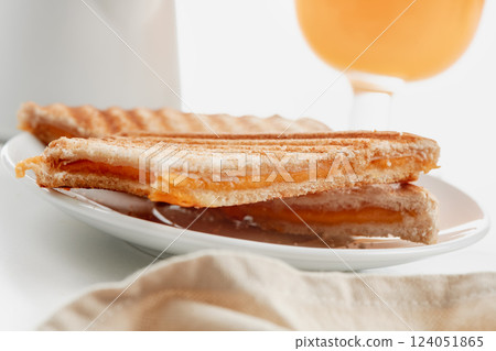 freshly grilled ham and cheese sandwich 124051865