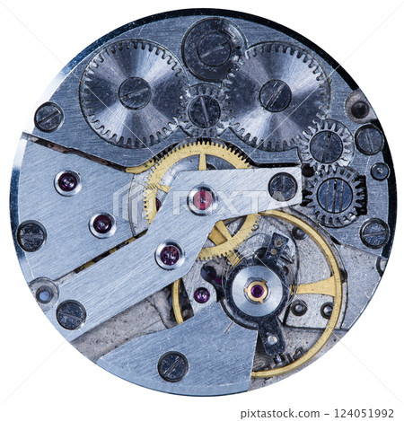 old clockwork, metal gears close up old clockwork, metal gears close up 124051992