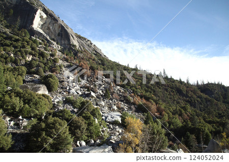View of nature landscape at Yosemite National Park in the winter,USA. View of nature landscape at Yosemite National Park in the winter,USA. 124052024