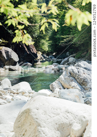 <長野>阿特拉溪谷的美麗山澗風景 124052769