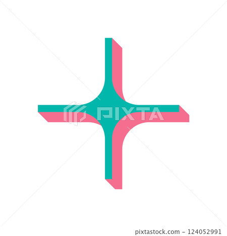 Brutalist abstract shape icon. Geometric figure and modern element create a bold silhouette. Minimal flat design with shadow, ideal for contemporary art, branding, or retro themes. Brutalist abstract shape icon. Geometric figure and modern element create a bold silhouette. Minimal flat design with shadow, ideal for contemporary art, branding, or retro themes. 124052991