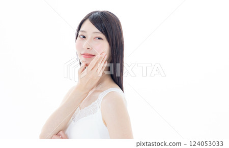 年輕女子的美麗形象 124053033