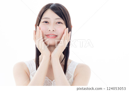 年輕女子的美麗形象 124053053