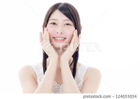 年輕女子的美麗形象 124053054