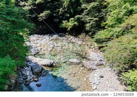 <Nagano> Beautiful mountain stream scenery in Atera Valley <Nagano> Beautiful mountain stream scenery in Atera Valley 124053089