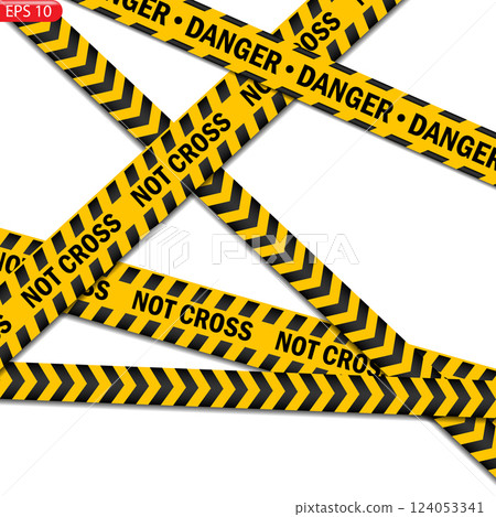 Set of danger caution seamless tapes. Set of danger caution seamless tapes. 124053341