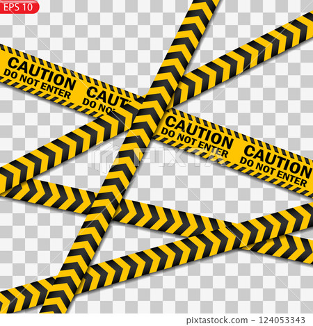 Set of danger caution seamless tapes.  124053343