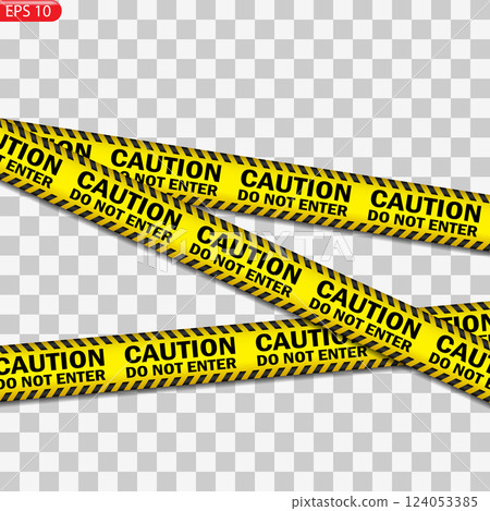 Black and color caution lines isolated Black and color caution lines isolated 124053385