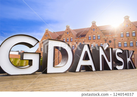 Gdansk sign in Old Town of Gdansk. Poland 124054037