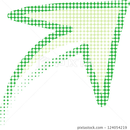 Green dot blurred arrow 124054219