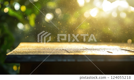 Close-up of a dusty solar panel with sunlight reflection, eco-friendly energy concept. Dusty solar panels 124055218