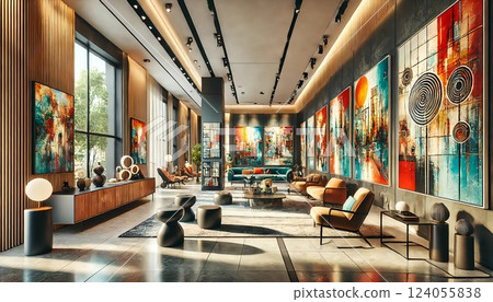 Stylish cafe 124055838