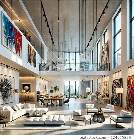 stylish dining room 124055839