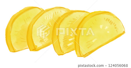Delicious watercolor illustration of pickled radish Delicious watercolor illustration of pickled radish 124056068