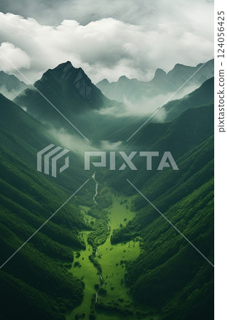 Mountain View at Phu Chi Fa View Point in Chiangrai Province, Thailand Mountain View at Phu Chi Fa View Point in Chiangrai Province, Thailand 124056425