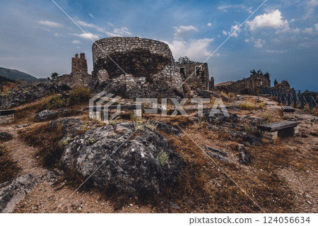 Himara Old Town Castle Fort Stone Walls 124056634