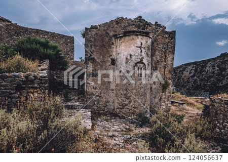 Historic Church in Old Town of Himara Castle Historic Church in Old Town of Himara Castle 124056637