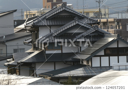 A large castle-like house in Morioka, Iwate Prefecture. A large old-style Japanese house that catches the eye in the city. A large castle-like house in Morioka, Iwate Prefecture. A large old-style Japanese house that catches the eye in the city. 124057201