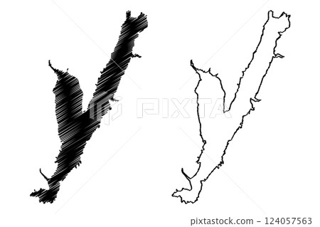 Lake Akhurian Reservoir (Republic of Armenia, Turkey, Republic of Turkiye) map vector illustration, scribble sketch Arpacay or Arpacay Baraj Golu map Lake Akhurian Reservoir (Republic of Armenia, Turkey, Republic of Turkiye) map vector illustration, scribble sketch Arpacay or Arpacay Baraj Golu map 124057563