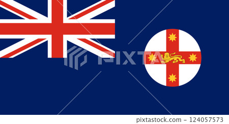 Flag of Australian state New South Wales. New South Wales Flag 124057573