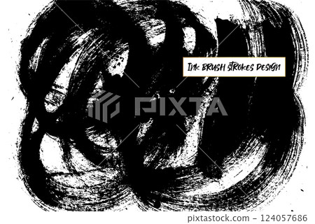 Grunge ink brush strokes elements. Black paint brush, stroke, line, grunge. Dirty textures of banners, boxes, frames and design elements. Black grunge brush stroke ink template collection Grunge ink brush strokes elements. Black paint brush, stroke, line, grunge. Dirty textures of banners, boxes, frames and design elements. Black grunge brush stroke ink template collection 124057686