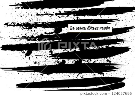 Grunge ink brush strokes elements. Black paint brush, stroke, line, grunge. Dirty textures of banners, boxes, frames and design elements. Black grunge brush stroke ink template collection Grunge ink brush strokes elements. Black paint brush, stroke, line, grunge. Dirty textures of banners, boxes, frames and design elements. Black grunge brush stroke ink template collection 124057696