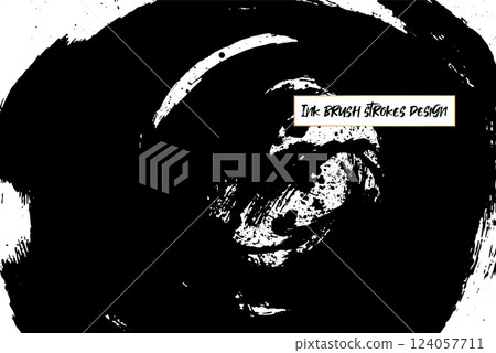 Ink brush strokes background. Grunge Brush strokes Background. Grunge texture Background. Abstract Black and white grunge texture. Vector brush stroke texture. Black ink, paint splatter. Ink brush strokes background. Grunge Brush strokes Background. Grunge texture Background. Abstract Black and white grunge texture. Vector brush stroke texture. Black ink, paint splatter. 124057711