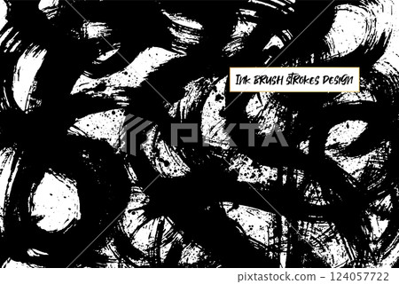 Ink brush strokes background. Grunge Brush strokes Background. Grunge texture Background. Abstract Black and white grunge texture. Vector brush stroke texture. Black ink, paint splatter. Ink brush strokes background. Grunge Brush strokes Background. Grunge texture Background. Abstract Black and white grunge texture. Vector brush stroke texture. Black ink, paint splatter. 124057722