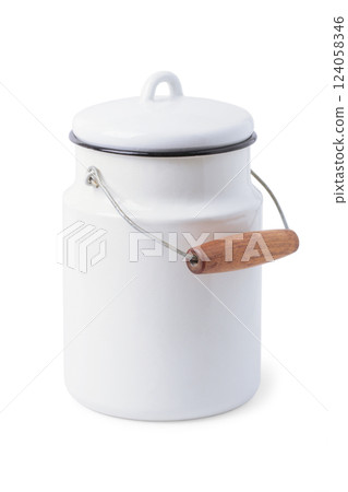 Enamel milk can Enamel milk can 124058346