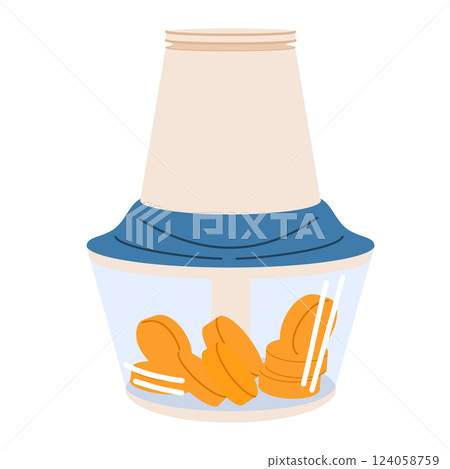 Food processor. Kitchen appliance for cooking. Food processor. Kitchen appliance for cooking. 124058759