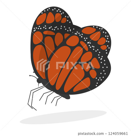 3D Isometric Flat Vector Set of Colorful Tropical Butterflies, Flying Insects. Item 6 3D Isometric Flat Vector Set of Colorful Tropical Butterflies, Flying Insects. Item 6 124059661