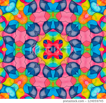 Bright multicolor background with abstract pattern 124059745