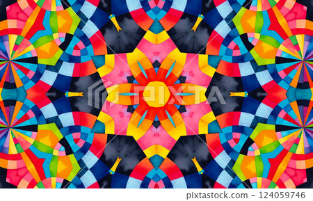 Bright multicolor background with abstract pattern 124059746