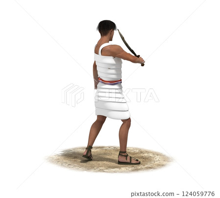 warrior character, 3D rendering, illustration, cg warrior character, 3D rendering, illustration, cg 124059776