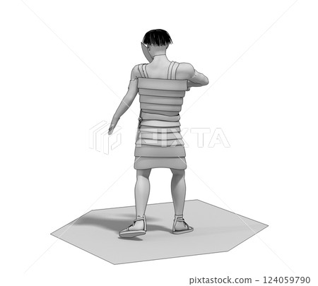 warrior character, 3D rendering, illustration, cg 124059790