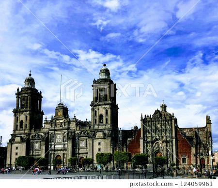 Mexico City, Mexico - 11.13.2019: Metropolitan Cathedral of Assumption of Most Blessed Virgin Mary into Heavens 124059961