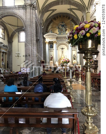 Mexico City, Mexico - 11.13.2019: Metropolitan Chatneral of the Assumption of the Blessed Virgin Mary Bridge into Heaven 124059978