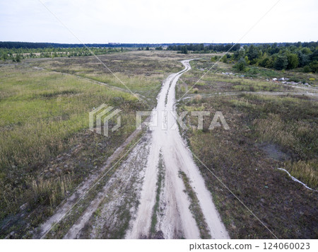 country road, view from above, aerial view country road, view from above, aerial view 124060023
